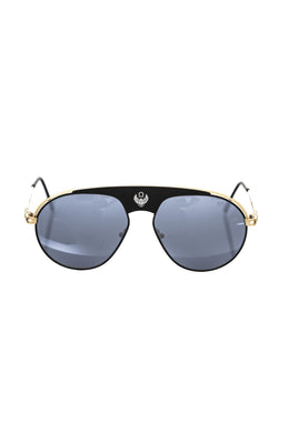 Frankie Morello Black Metallic Fibre Sunglass