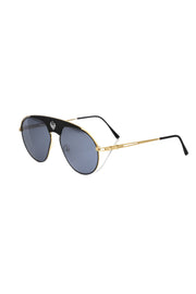 Frankie Morello Black Metallic Fibre Sunglass