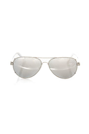 Frankie Morello Silver Metallic Fiber Men's Sunglass