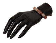 Nialaya Multicolor Crystals Logo Embellished Adjustable Bracelet