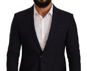 Domenico Tagliente Black Single Breasted One Button Suit Jacket