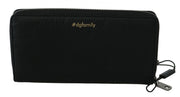 Dolce & Gabbana Black Red Leather #DGFAMILY Zipper Continental Wallet