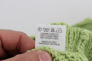 PINK MEMORIES Green Cotton Blend Knitted Sweater