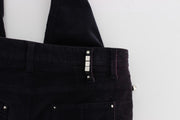Costume National Purple Cropped Corduroys Jeans