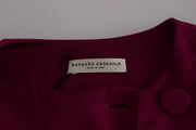 Barbara Casasola Purple Silk Sleeveless Blouse Top