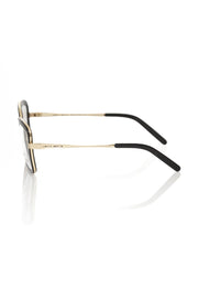 Frankie Morello Black Metallic Fibre Glasses Frame