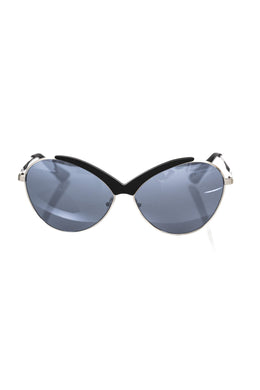 Frankie Morello Black Metallic Fibre Sunglass