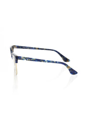 Frankie Morello Blue Metallic Fibre Glasses Frame