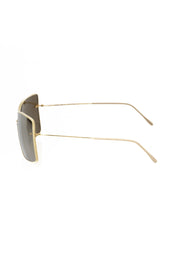 Frankie Morello Gold Metallic Fiber Women Sunglasses