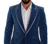 Dolce & Gabbana Blue SICILIA Velvet Slim Fit 2 Piece Suit