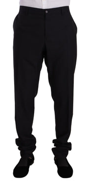 Dolce & Gabbana Blue GOLD Wool Single Breasted 2 Piece Suit