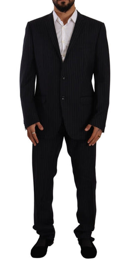 Domenico Tagliente Gray Polyester Single Breasted Formal Suit
