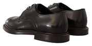 Dolce & Gabbana Black Leather Dress Formal Derby Shoes