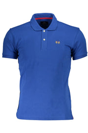La Martina Blue Cotton Polo Shirt