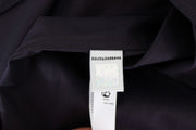 Dolce & Gabbana Purple Striped Cotton Pajama Lounge Shirt