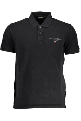 Napapijri Black Cotton Polo Shirt