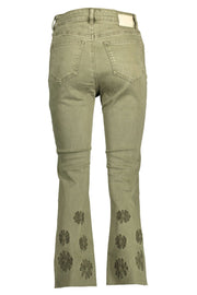 Desigual Green Cotton Jeans & Pants