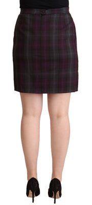 BENCIVENGA Multicolor Checkered Ruffle High Waist Mini Skirt