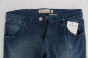 Acht Blue Wash Denim Cotton Stretch Slim Fit Jeans
