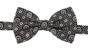 Dolce & Gabbana Black white 100% Silk Adjustable Neck Papillon Tie