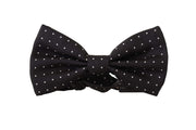 Dolce & Gabbana Black White Polka Dot 100% Silk Neck Papillon Tie