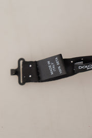 Dolce & Gabbana Black White Polka Dot 100% Silk Neck Papillon Tie