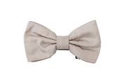 Dolce & Gabbana Gray 100% Silk Adjustable Neck Papillon Tie