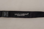 Dolce & Gabbana Black 100% Silk Adjustable Neck Papillon Tie