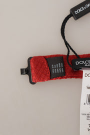 Dolce & Gabbana Red 100% Silk Adjustable Neck Papillon Tie