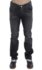 Acht Gray Cotton Regular Low Fit Jeans