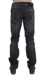 Acht Gray Cotton Regular Low Fit Jeans