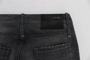 Acht Gray Cotton Regular Low Fit Jeans