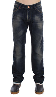Acht Blue Wash Straight Fit Low Waist Jeans