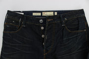 Acht Blue Wash Cotton Denim Straight Fit Jeans