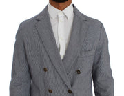 Master Coat Blue Double Breasted Regular Fit Blazer