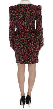 BENCIVENGA Black Multicolor Floral Suit