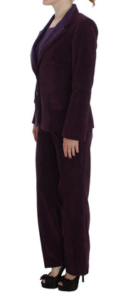 BENCIVENGA Purple Wool Suit T-Shirt Set