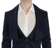 Exte Blue Three Button Single Breasted Blazer Jacket