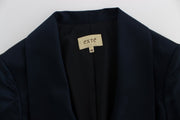 Exte Blue Three Button Single Breasted Blazer Jacket