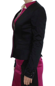 Exte Black Pink Stretch Blazer Jacket
