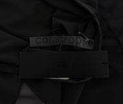 CORA GROPPO Gray Blue Stretch Blouse Top