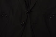 Dolce & Gabbana Black Cotton Single Breasted Blazer Jacket