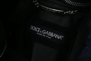 Dolce & Gabbana Black Polyester Hooded Blouson Coat Jacket