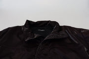 Dolce & Gabbana Bordeaux Nylon Collared Men Coat Jacket