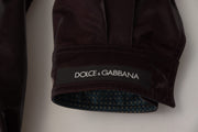 Dolce & Gabbana Bordeaux Nylon Collared Men Coat Jacket