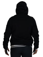 Dolce & Gabbana Black Polyester Hooded Full Zip Jacket