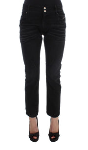 Costume National Black Cotton Slouchy Slims Fit Jeans