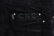 Costume National Black Cotton Slouchy Slims Fit Jeans