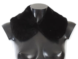 Dolce & Gabbana Black Mink Fur Shoulder Collar Scarf