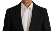 Dolce & Gabbana Black Polyester Formal 2 Piece MARTINI Suit